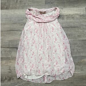 Carla Conti Italy Silk Sleeveless Cowl Neck Floral Fairy Flowy Whimsical Top